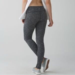Lululemon Wunder Under Pant III Coco Pique Black White Leggings Size 4